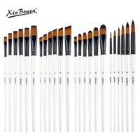 Bộ cọ vẽ tóc nylon xuyên biên giới, cọ gouache, cọ acrylic, bộ 6 món, cọ vẽ DIY cho trẻ em, bán buôn cọ sơn dầu