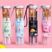 Bộ cọ vẽ tranh màu nước Acrylic 8 cây Giorgione 4 màu pastel