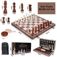 Bộ Cờ Vua. Cờ Vua Nam Châm 2 in 1 (Cờ Vua + Cờ Đam). Kích thước 39 * 39cm