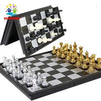Bộ Cờ Vua Mạ Vàng Cao Cấp Siêu Đẹp Có Nam Châm Từ Tính Bản Mới Nhất Size 36x36x2