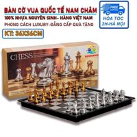 Bộ Cờ Vua Mạ Vàng Cao Cấp Siêu Đẹp Có Nam Châm Từ Tính Bản UB1 Mới Nhất