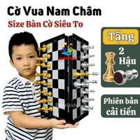 Bộ Cờ Vua Nam Châm Mạ Vàng Bản Siêu To Bản Cờ Vua Cao Cấp, Cờ Vua Quốc Tế Gập Gọn Mang Đi Cắm Trại, Bàn Cờ Vua Tặng Hậu