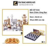 BỘ CỜ VUA Nam Châm Vàng Bạc (Size L)  Mỹ Nghệ Hoàng Kim, cờ vua đẹp