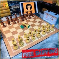 BỘ CỜ VUA STAUNTON NHỰA GIẢ GỖ - HÀNG CAO CẤP - 48cmx48cm