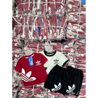 Bộ côc ADIDAS thể thao Áo Thun + Quần Short Kiểu Dáng Năng Động | Chất Cotton Mềm Mại | Hàng Cao Cấp