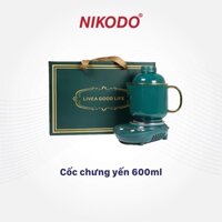 Bộ cốc điện chưng yến, hầm, nấu đa năng bằng sứ 600ml loại tốt - Phụ kiện yến sào giá sỉ Nikodo