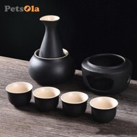 Bộ cốc gốm sứ PETSOLA có ấm hơn 4 cốc gốm sứ cho bữa tiệc trà