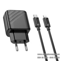 Bộ cốc kèm cáp sạc nhanh PD 30W Hoco CS22A TypeC to Lightning