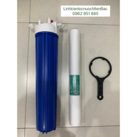 Bộ Cốc Lọc Chặn 20 inch Đầu Nguồn *màu xanh* tặng kèm lõi + tay vặn cốc + 2 cút ren 21