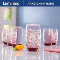 Bộ cốc (ly) thủy tinh cao màu hồng Luminarc Salto 6 chiếc dung tích 35cl - J5385