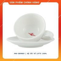 Bộ Cốc Sứ Latte Trắng MHW-3Bomber 280ml