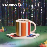 Bộ cốc sứ Starbucks Rainbow, cốc đôi, cốc cà phê ăn sáng giá trị cao, cốc gia đình Ins