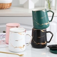 Bộ Cốc Sứ Uống Cafe ,Ly Uống Trà Văn Phòng Tặng kèm Thìa