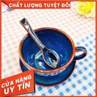 Bộ cốc tách uống cafe, gồm cốc, đĩa kê và thìa - Men hỏa biến cao cấp