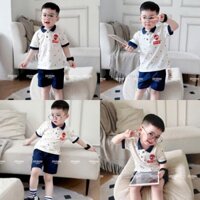 Bộ cộc tay bé trai, Bộ quần áo siêu nhân chất thun mềm mát THẾ GIỚI MARVEL cho bé từ 1-8 tuổi QA