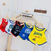 Bộ cộc tay bé trai combo 5 bộ size 3-14kg ( sét bóng rổ)...