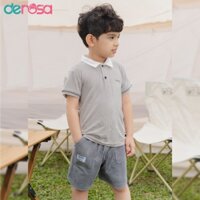 Bộ cộc tay bé trai Derosa Kids cho bé từ 1 đến 4 tuổi DSB24-3161B