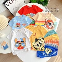 Bộ Cộc Tay Gau Bear COTTON 100% In Hình Cho Bé