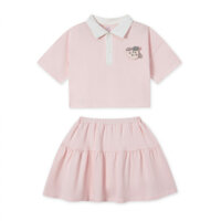 Bộ cộc tay La Pomme váy xoè cổ đức