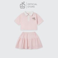 Bộ cộc tay La Pomme váy xoè cổ đức