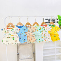 Bộ cộc tay mặc hè cho bé chất thun tăm lạnh - hoạ tiết dễ thương cho bé từ 8-18kg