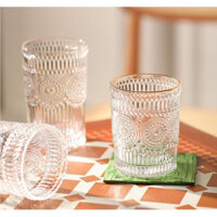 Bộ cốc thủy tinh viền vàng cao cấp phong cách Hàn quốc mã