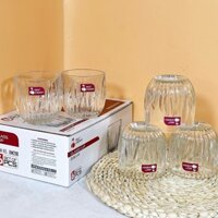 Bộ Cốc Uống Nước Thuỷ Tinh Cao Cấp - Set 6 Ly Uống Nước Chịu Nhiệt, Sang Trọng, Cao Cấp