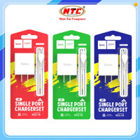 Bộ cốc và cáp sạc Hoco C81 dài 1M, 2.1A - 3 chân sạc tùy chọn (Micro-USB / LN / Type-C) (Trắng)