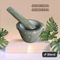 Bộ cối chày đá được đánh bóng mặt ngoài  , kích thước 19cm