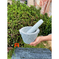 Bộ Cối Chày Đá Tự Nhiên Mẫu Sọc Kiểu Xưa