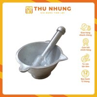 Bộ cối chày gang nguyên khối loại 1 - Chày cối chất lượng cao - Gia dụng tiện lợi Thu Nhung