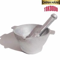 Bộ Cối Chày Gang Nguyên Khối Hàng Chính Hãng TOKDODO - Cối Chày Cỡ Đại