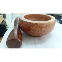 Bộ: Cối + Chày giã bằng gỗ cây dừa cao cấp