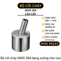 Bộ Cối Chày Inox 304 Không Gỉ Tặng Muỗng Và Nắp Chống Văng Khi Sử Dụng Hàng Cao Cấp Nhiều Size 9354 [MINMAXS]