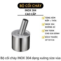 Bộ cối chày inox 304 thép không gỉ - hàng cao cấp không vết hàn - cối lu khạp inox