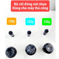 Bộ cối khuôn đóng nút bấm nhựa 4 thành phần (nút áo mưa T3 T5 T8) Loại nút 10,12,15mm Dùng cho máy đóng nút thủ công
