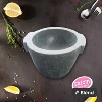 bộ cối và chày đá đánh bóng, kích thước 14cm