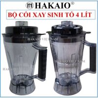 Bộ cối xay dung tích 4 Lít máy xay sinh tố công nghiệp HAKAIO nhựa ABS siêu bền bảo hành 6 tháng