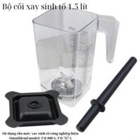 Bộ cối xay sinh tố công nghiệp Omniblendv, JTC 1.5 lít, dao inox 304, khóa đổng, cây trộn, socket