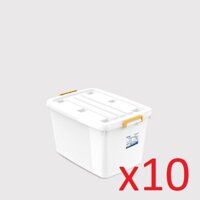 Bộ Combo 10 thùng nhựa vuông đựng đồ đa năng Duy Tân 90L