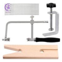 Bộ Combo 14 chiếc Jeweler 'S Saw Horse, Ngựa cưa thợ kim hoàn có thể điều chỉnh, Như thể hiện bằng nhựa + Dụng cụ băng ghế gỗ kim loại để làm đồ trang sức