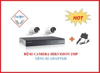 BỘ COMBO 2 CAMERA ĐẦU GHI 4CH HIKVISION TẶNG NGAY 2 ADAPTER