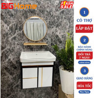 BỘ COMBO 4 MÓN TỦ + LAVABO + GƯƠNG TRÒN + KỆ NHỎ GỌN