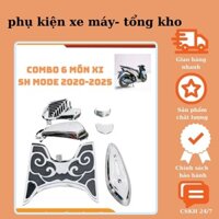 Bộ combo 6 Phụ Kiện Xi cho xe Sh mode 2020- 2024 Bô + Bầu + Quạt + Thảm + Mỏ Rè Trước Sau