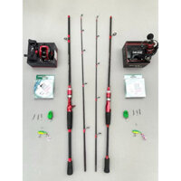 Bộ Combo Cần Câu Lure Dyawa Nội Địa Kèm Máy Ngang, Máy Đứng Deukio FS2000- Combo Cần Câu Giá Rẻ, Học Sinh vf