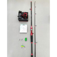 Bộ Combo Cần Câu Lure Dyawa Nội Địa Kèm Máy Ngang Máy Đứng Deukio FS2000 Kèm Phụ Kiện-Combo Cần Câu Giá Rẻ tryfishing