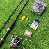 Bộ Combo Cần Câu Lure Shimano Scabard 2 Khúc Đặc Kèm Máy Đứng CL 3000 Phụ Kiện Đầy- Bộ Combo Giá Rẻ Học Sinh tuantranfis