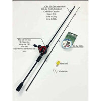 Bộ Combo Cần Câu Lure Sói Đen Máy Ngang Kèm Phụ Kiện Đầy Đủ- Bộ Combo Cần Câu Lure Giá Rẻ 1m6 1m8 2m1 njaak695haka1w