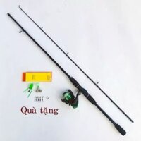 Bộ Combo Cần Câu Lure Sói Đen Máy Đứng YF200 Kèm Bộ Phụ Kiện Đầy Đủ Giá Rẻ, Học Sinh 1m65 1m8 2m1 Đồ Câu Tuấn