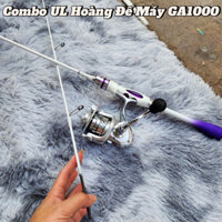 Bộ Combo Cần Câu Lure UL Hoàng Đế Trắng Kèm Máy Đứng GA1000 Cao Cấp- Combo Cần Câu Giá Rẻ Bạch Kim Đồ Câu Quốc Tuấn